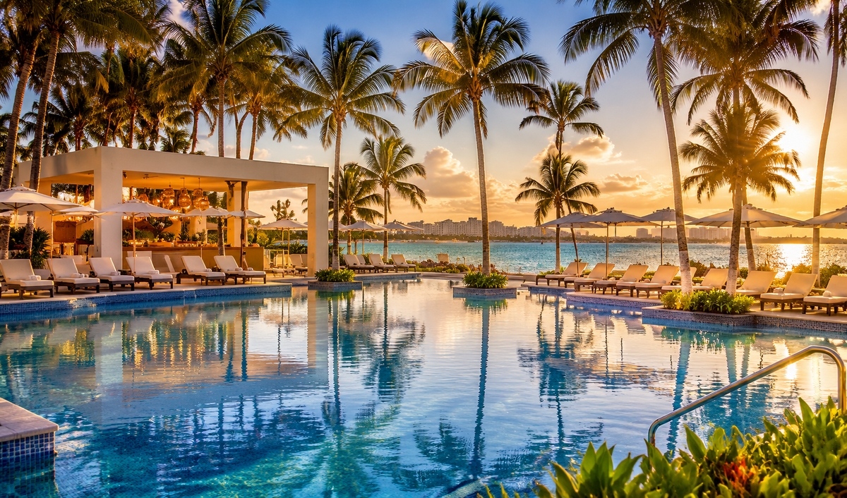 Cancun all-inclusive resort pool and beachfront planning visual