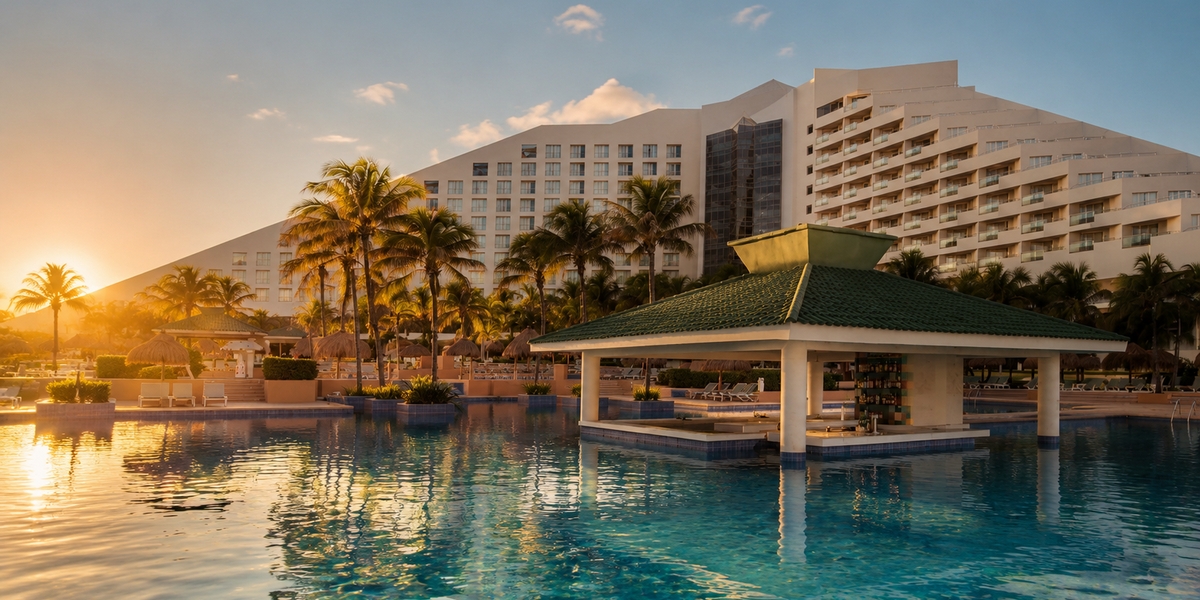 Large Cancun resort visual for southern Hotel Zone comparison