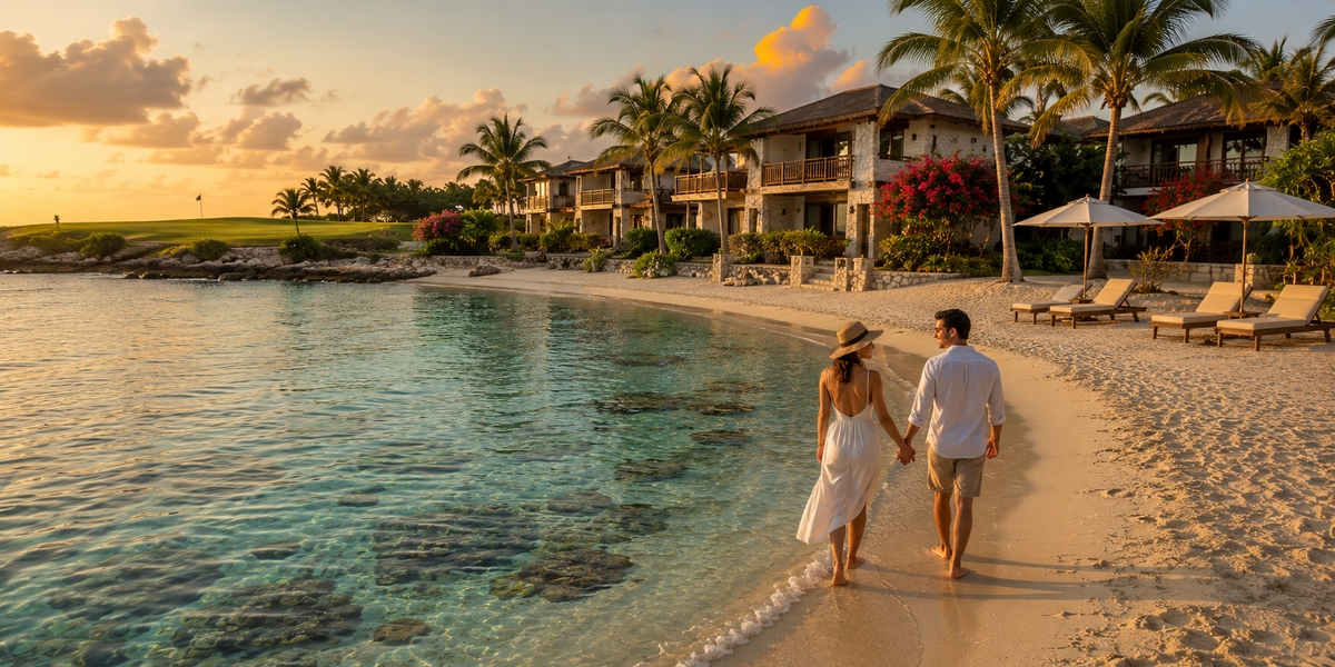 Boutique adults-focused Cozumel stay with a small sand cove and calm water