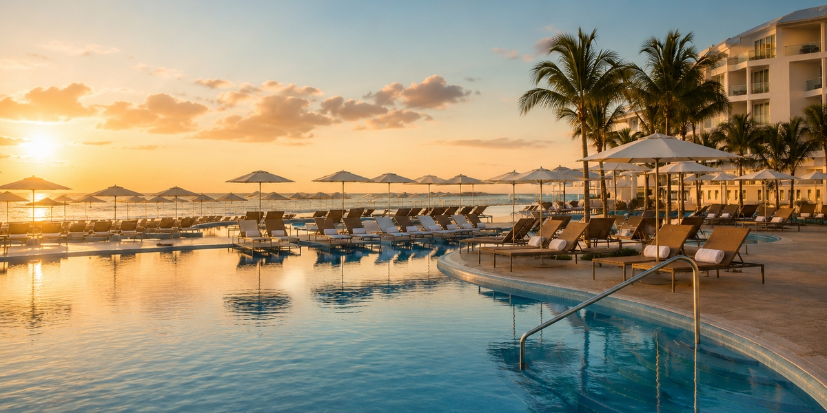 Riu Playacar all-inclusive resort beachfront visual for brand-value comparison