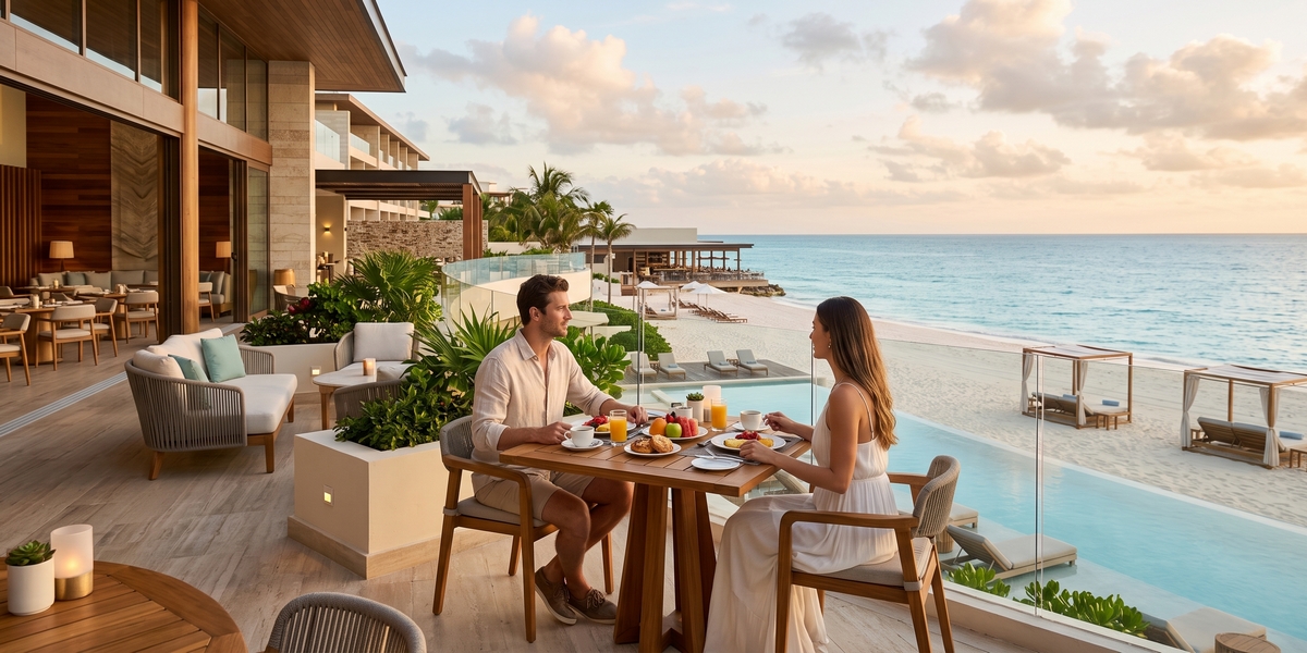 Cancun Hotel Zone value all-inclusive resort pool and beachfront used to compare budget tiers