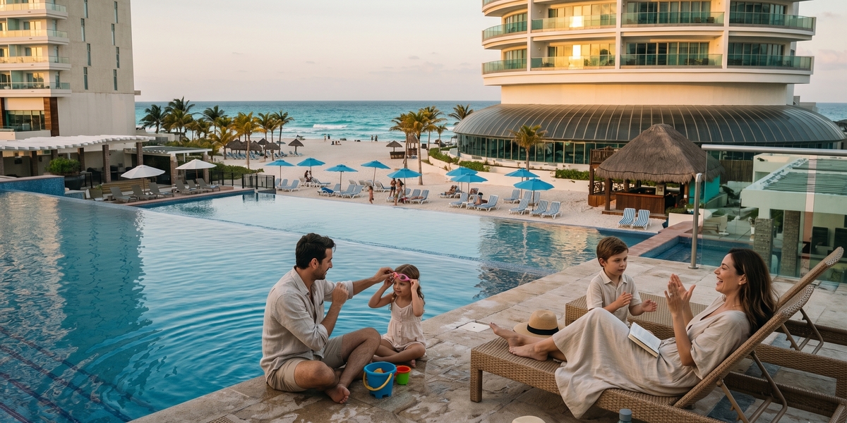 Large Cancun resort visual for Seadust family activity comparison