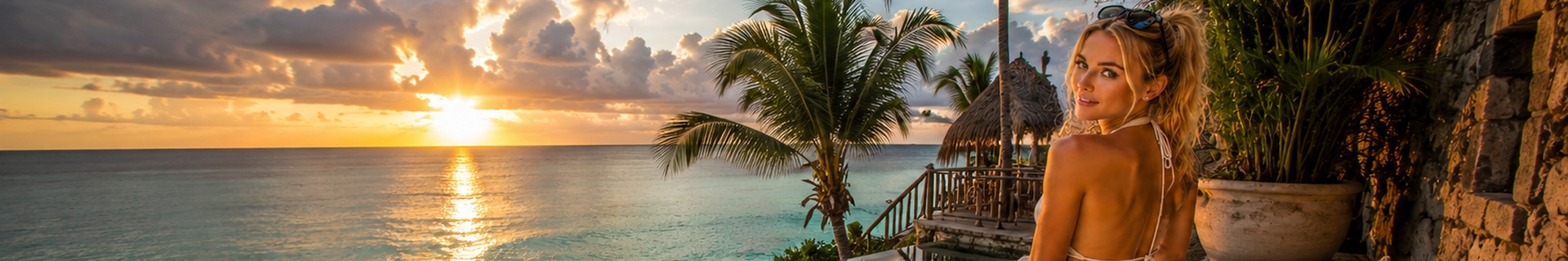 Romantic Cancun and Riviera Maya resort beach and pool scene for choosing a honeymoon stay