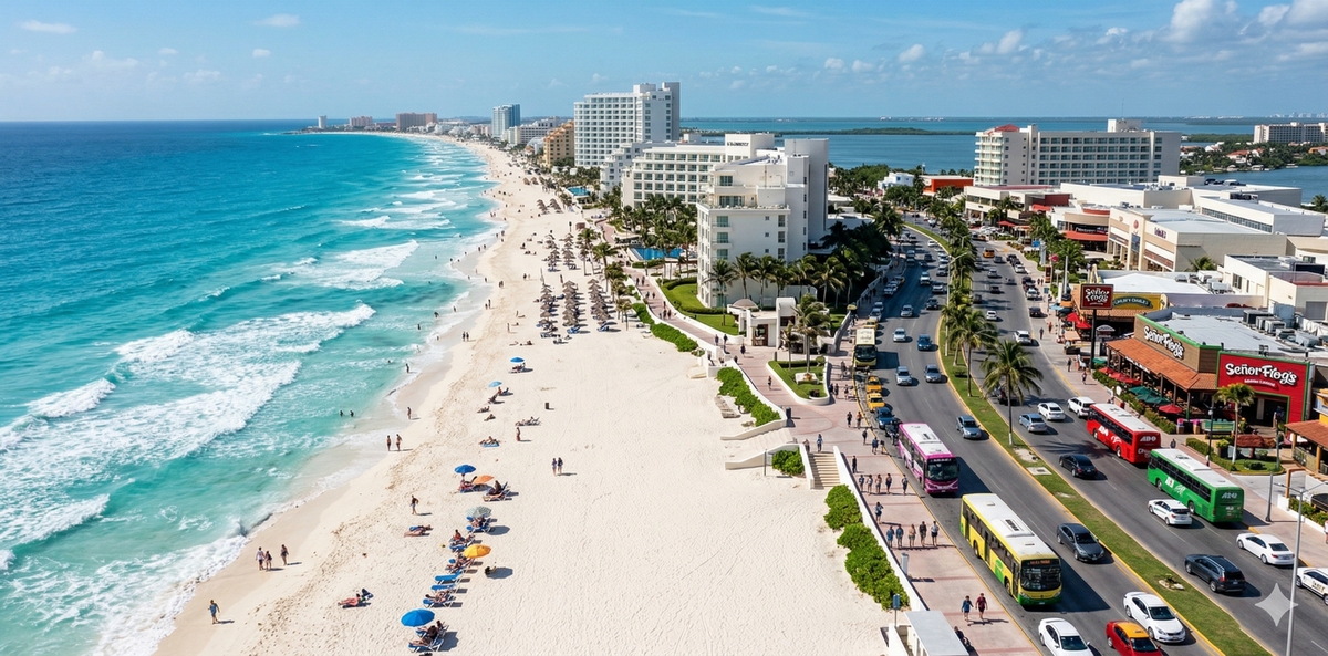 Center Hotel Zone in Cancun — hotels, amenities, restaurants and active nightlife