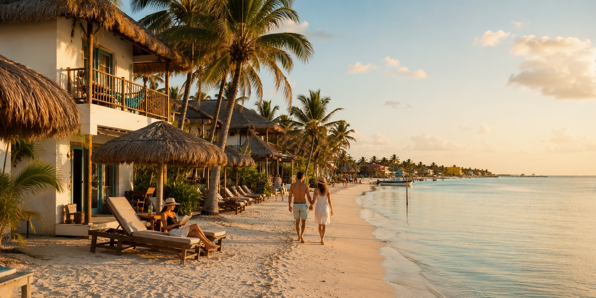 Simple beachfront palapa hotel near the town center of Holbox