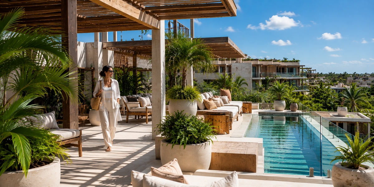 Візуал Aloft Tulum для сучасної бази в Aldea Zama