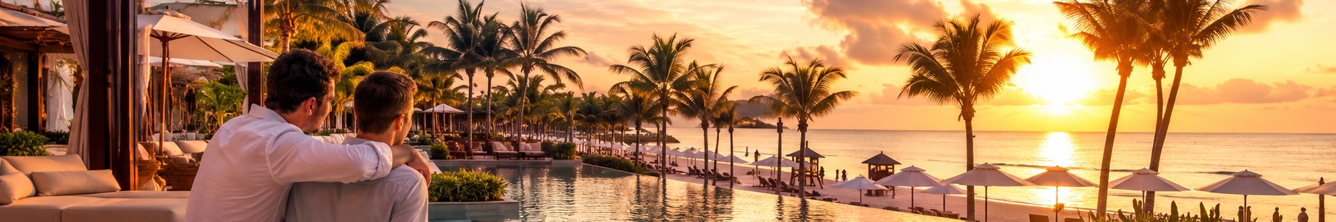 LGBTQ+ friendly Cancun and Riviera Maya resort beach and pool scene for choosing a welcoming stay