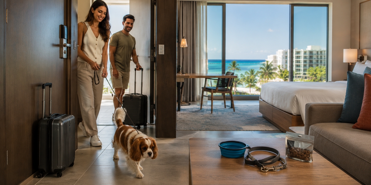 Aloft Cancun Hotel Zone building used as an example pet-friendly chain hotel
