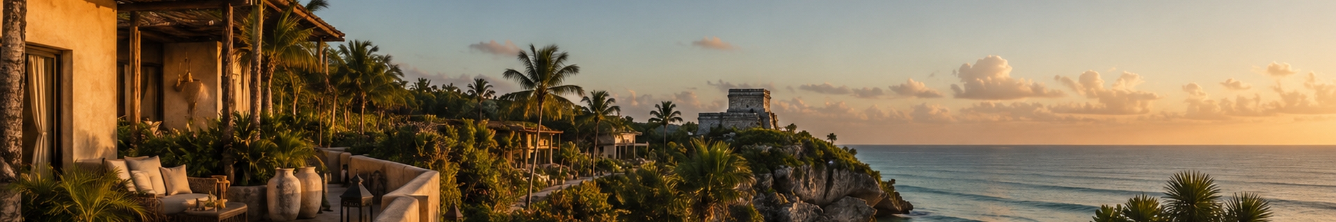 Tulum beach with palms and turquoise Caribbean water used to explain the best time to visit