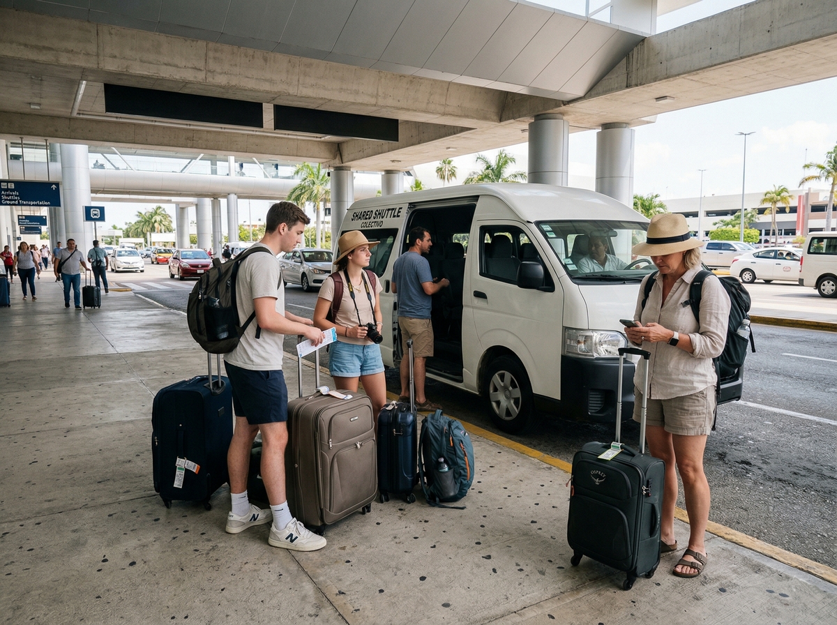 Shared shuttle из аэропорта Канкуна