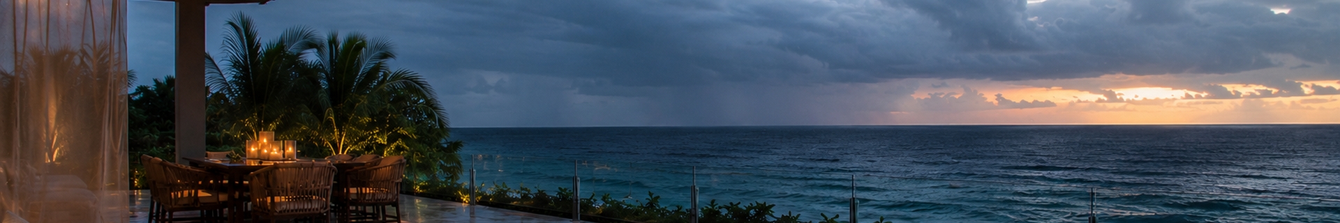 Cancun coastline and changing tropical weather used for hurricane season planning