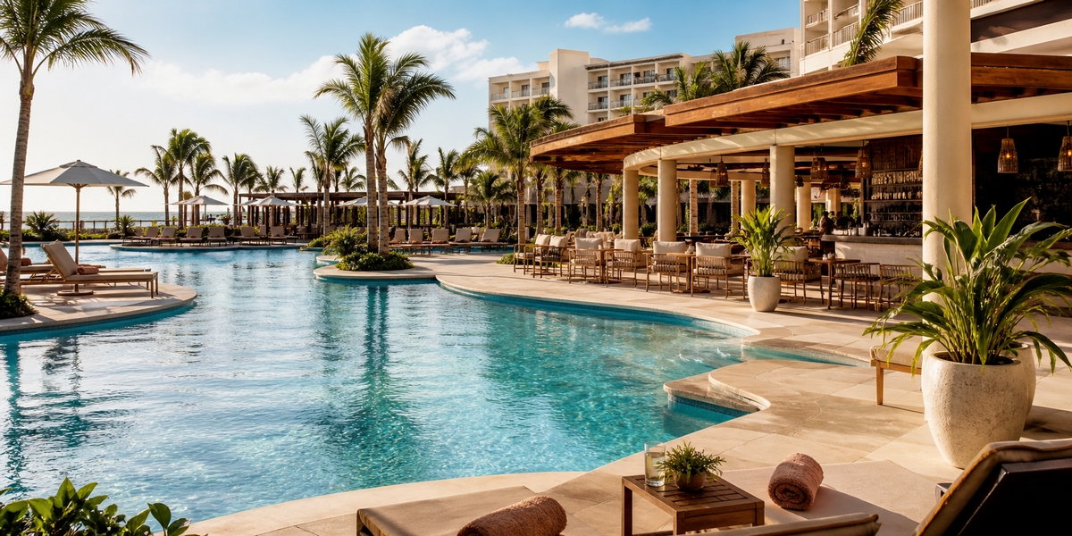 Узбережжя Cancun для порівняння зон all-inclusive