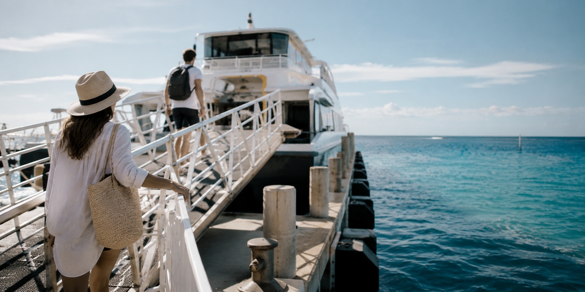 Побережье Мексиканского Карибского моря для планирования поездки на Cozumel из Playa del Carmen