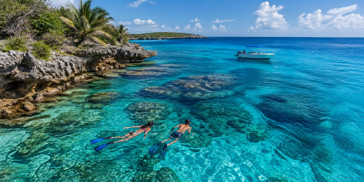 Mexican Caribbean shoreline used as a visual reference for comparing island trip styles
