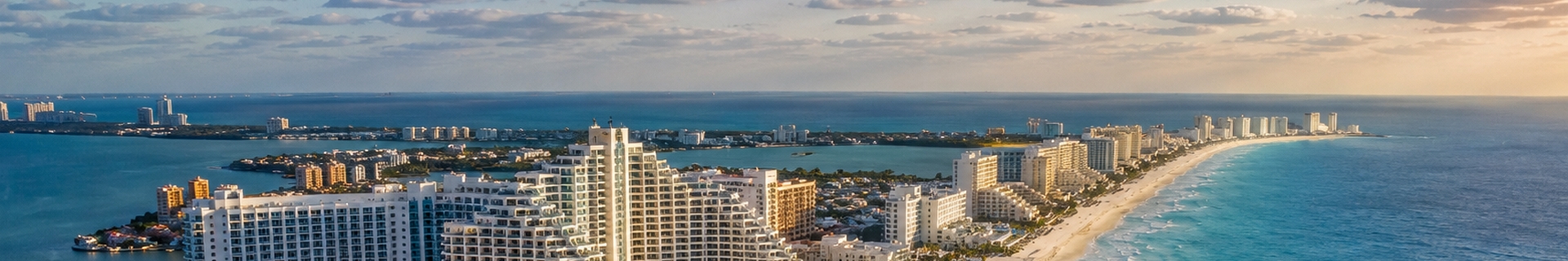 Cancun and Riviera Maya tourist coastline used to illustrate a Mexico travel safety guide