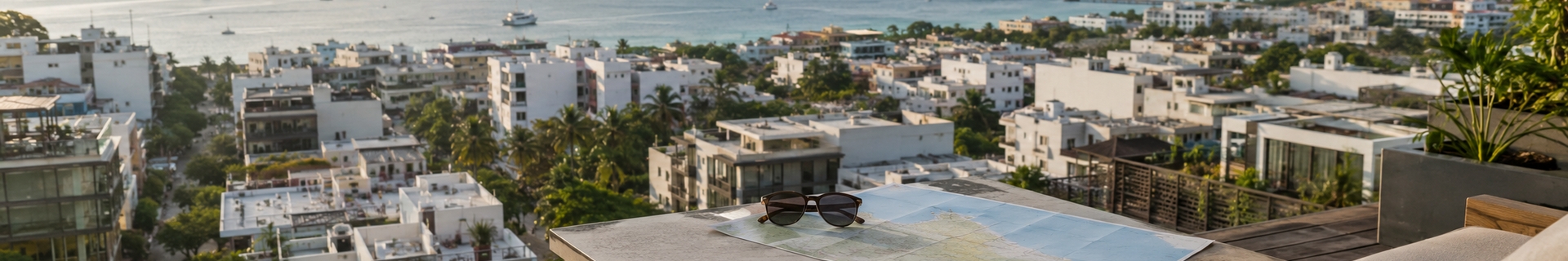 Wide Riviera Maya coastline used for planning a first trip to Playa del Carmen