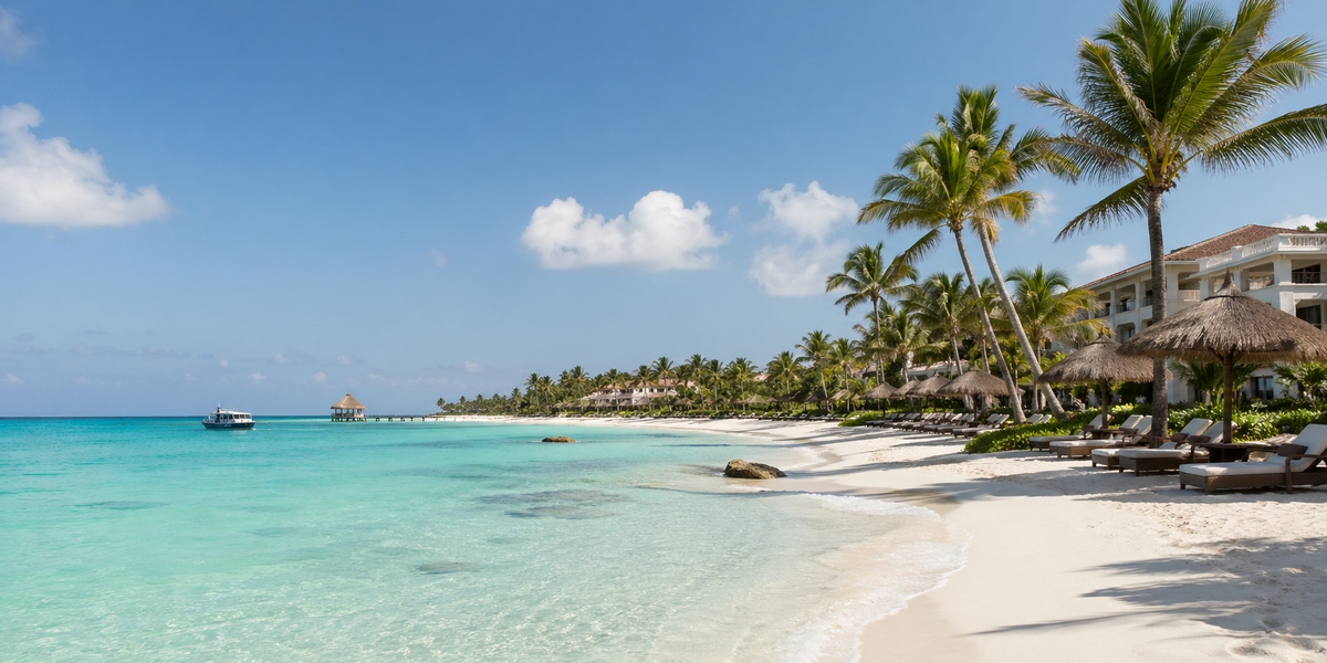 Бірюзова вода для прямого порівняння Пунта-Кани та Канкуна