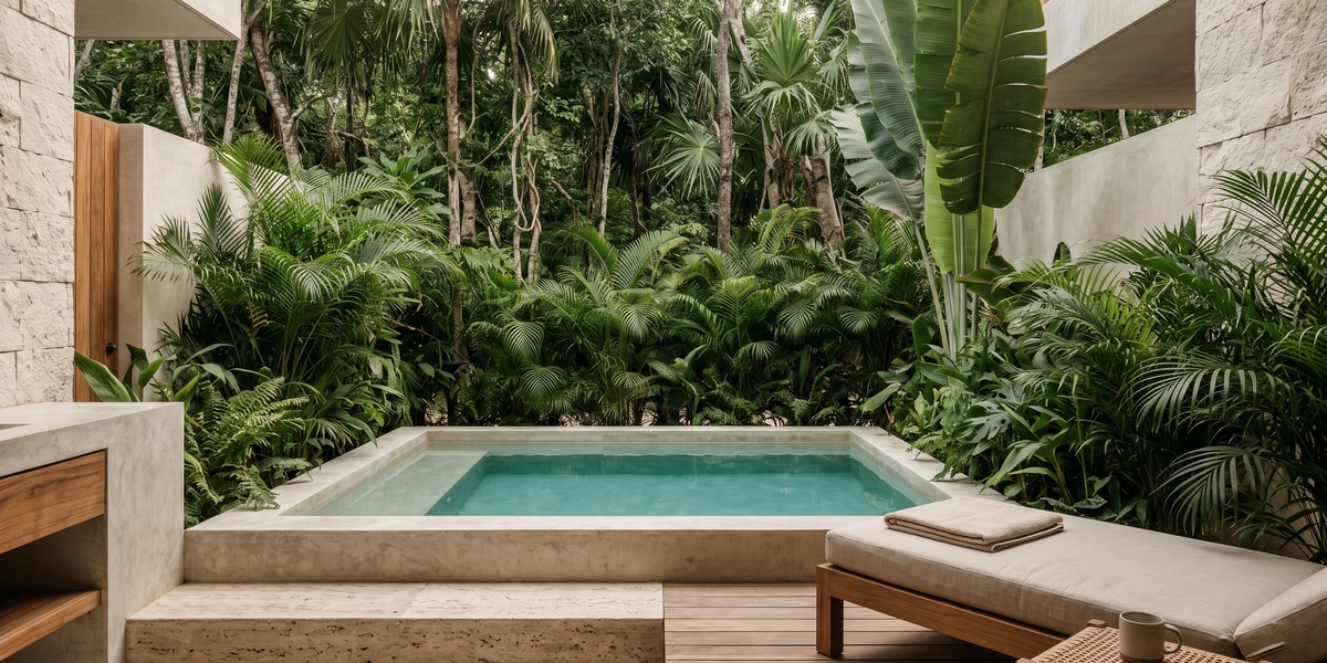 Спокійна зона проживання в Tulum, де проміжний формат допомагає контролювати бюджет