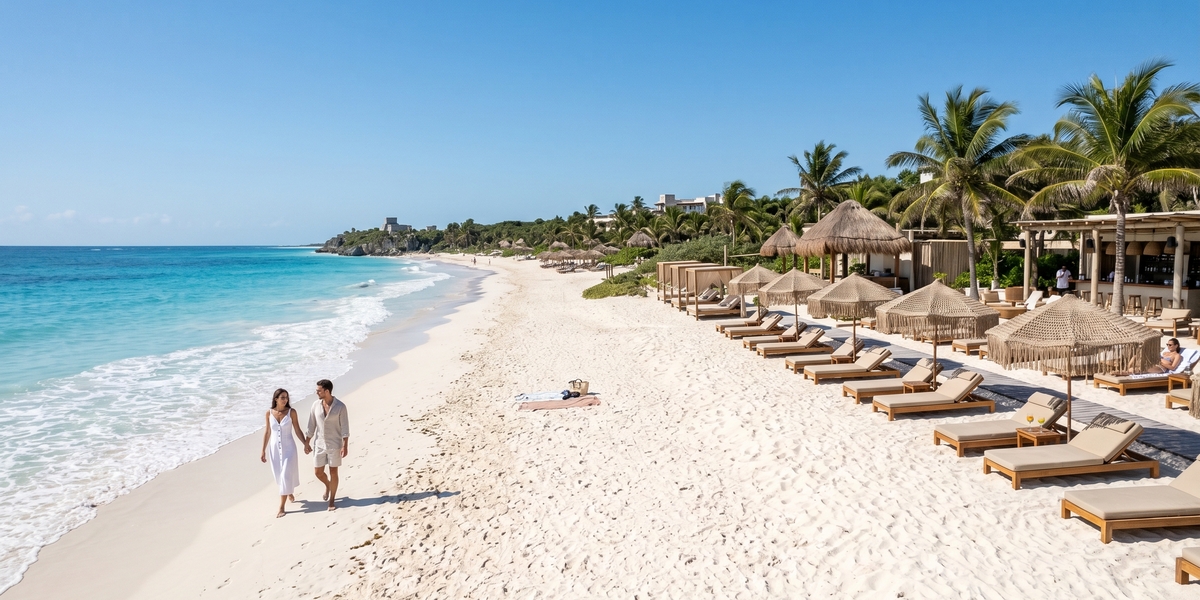 Tulum coastal setting showing why beach choice and access style matter