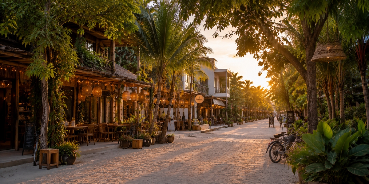 Jungle-backed Tulum beach contrasted with the lively Fifth Avenue in Playa del Carmen