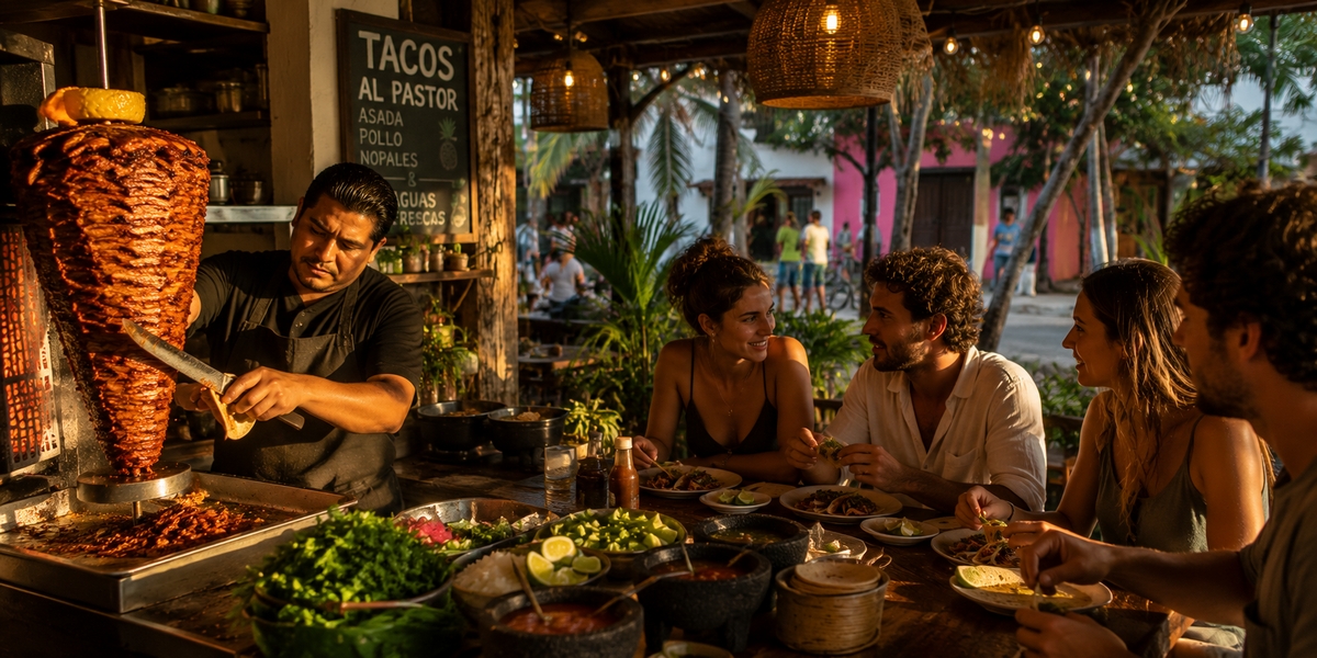 Неформальна такерія в Tulum Town, що подає автентичну місцеву їжу