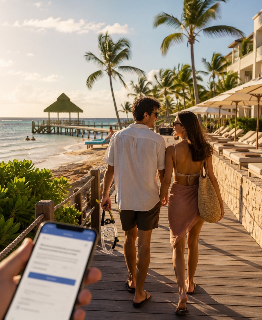 Travel insurance documents for a Dominican Republic trip
